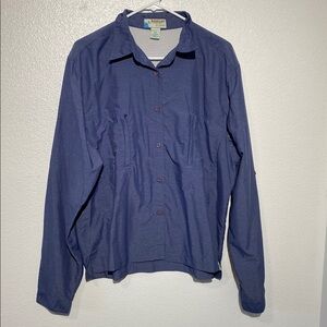 Magellan Outdoors Blue Lightweight Shirt Jacket